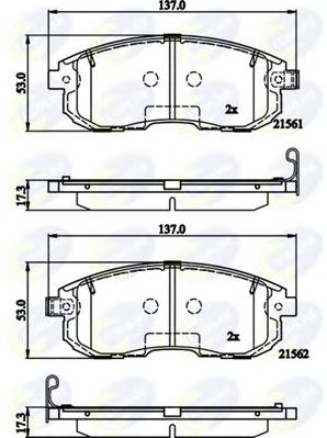 COMLINE cbp32202 -  Колодки тормозные дисковые передние, комплект