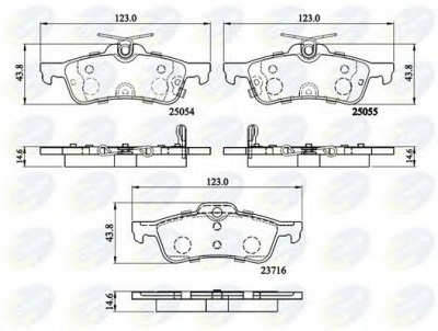 COMLINE cbp32204 -  Колодки тормозные дисковые задниеие, комплект