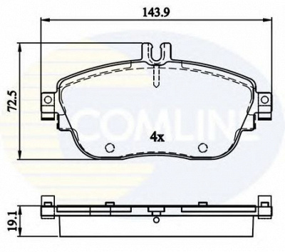 COMLINE cbp32208 -  Колодки тормозные дисковые передние, комплект