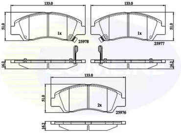 COMLINE cbp32230 -  Комплект тормозных колодок, дисковый тормоз