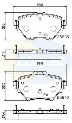 COMLINE cbp32234 -  Комплект тормозных колодок, дисковый тормоз