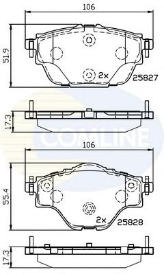 COMLINE cbp32235 -  Комплект тормозных колодок, дисковый тормоз