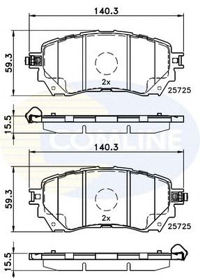 COMLINE cbp32237 -  Колодки тормозные дисковые передние, комплект