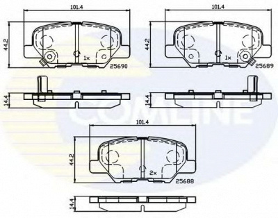 COMLINE cbp32238 -  Колодки тормозные дисковые задниеие, комплект
