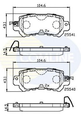 COMLINE cbp32241 -  Колодки тормозные дисковые задниеие, комплект