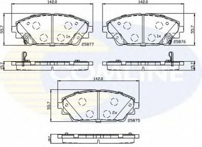 COMLINE cbp32242 -  Колодки тормозные дисковые передние, комплект