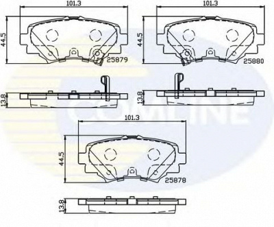 COMLINE cbp32248 -  Колодки тормозные дисковые задниеие, комплект
