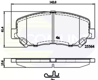 COMLINE cbp32252 -  Комплект тормозных колодок, дисковый тормоз