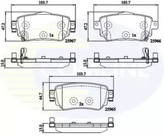 COMLINE cbp32277 -  Колодки тормозные дисковые задниеие, комплект