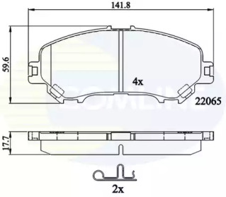 COMLINE cbp32278 -  Колодки тормозные дисковые передние, комплект