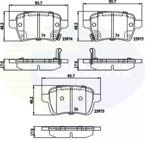 COMLINE cbp32279 -  Комплект тормозных колодок, дисковый тормоз