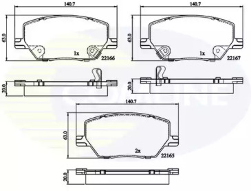 COMLINE cbp32294 -  Комплект тормозных колодок, дисковый тормоз