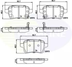 COMLINE cbp32299 -  Комплект тормозных колодок, дисковый тормоз
