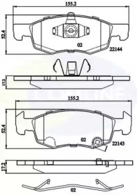 COMLINE cbp32301 -  Комплект тормозных колодок, дисковый тормоз