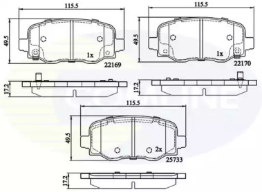 COMLINE cbp32303 -  Комплект тормозных колодок, дисковый тормоз