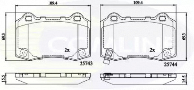 COMLINE cbp32308 -  Комплект тормозных колодок, дисковый тормоз