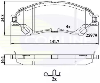 COMLINE cbp32314 -  Комплект тормозных колодок, дисковый тормоз