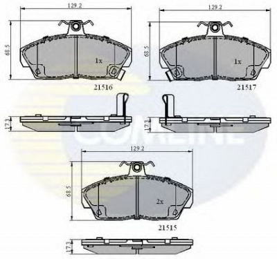 COMLINE cbp3232 -  Комплект тормозных колодок, дисковый тормоз
