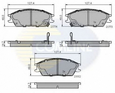 COMLINE cbp3253 -  Комплект тормозных колодок, дисковый тормоз