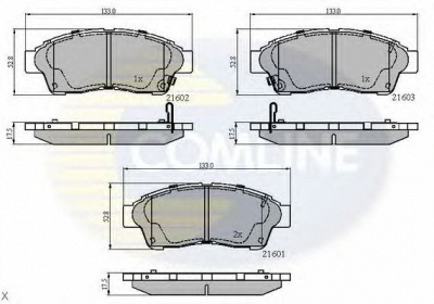 COMLINE cbp3260 -  Комплект тормозных колодок, дисковый тормоз