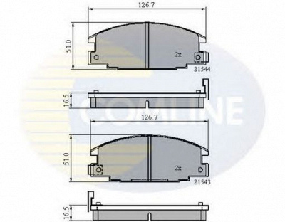 COMLINE cbp3322 -  Комплект тормозных колодок, дисковый тормоз