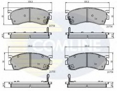 COMLINE cbp3326 -  Комплект тормозных колодок, дисковый тормоз