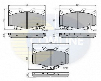 COMLINE cbp3333 -  Комплект тормозных колодок, дисковый тормоз