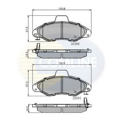 COMLINE cbp3393 -  Комплект тормозных колодок, дисковый тормоз