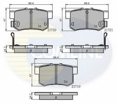COMLINE cbp3445 -  Комплект тормозных колодок, дисковый тормоз