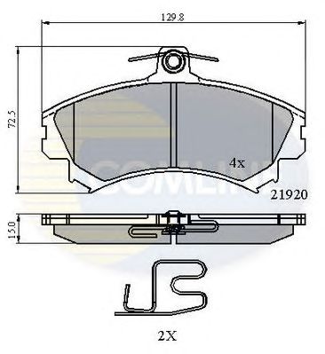 COMLINE cbp3462 -  Комплект тормозных колодок, дисковый тормоз
