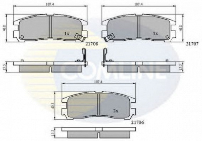 COMLINE cbp3468 -  Комплект тормозных колодок, дисковый тормоз