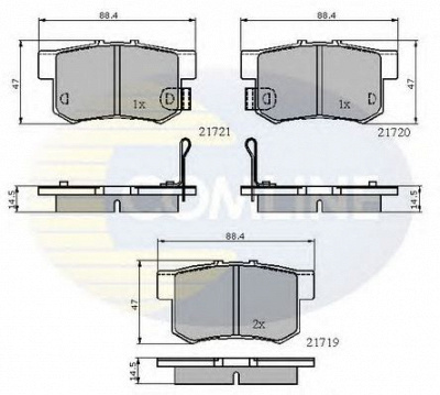 COMLINE cbp3471 -  Комплект тормозных колодок, дисковый тормоз