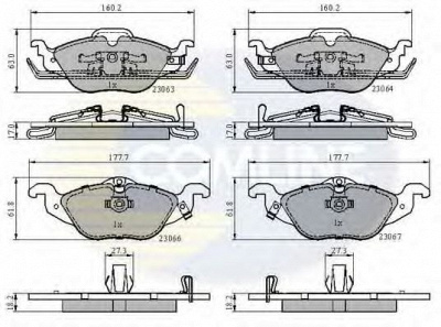 COMLINE cbp3584 -  Комплект тормозных колодок, дисковый тормоз