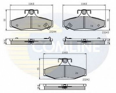 COMLINE cbp3586 -  Комплект тормозных колодок, дисковый тормоз