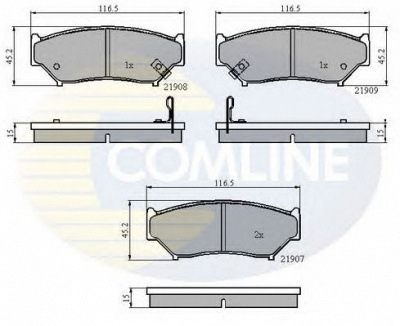 COMLINE cbp3587 -  Комплект тормозных колодок, дисковый тормоз