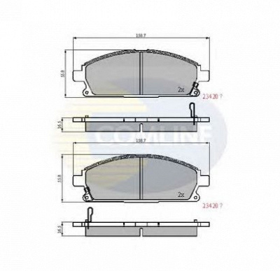 COMLINE cbp3591 -  Комплект тормозных колодок, дисковый тормоз