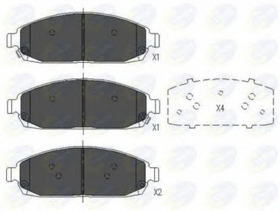 COMLINE cbp36028 -  Комплект тормозных колодок, дисковый тормоз