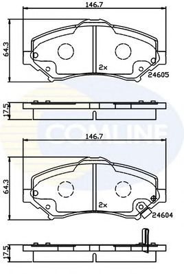 COMLINE cbp36066 -  Комплект тормозных колодок, дисковый тормоз