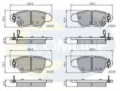 COMLINE cbp3750 -  Комплект тормозных колодок, дисковый тормоз
