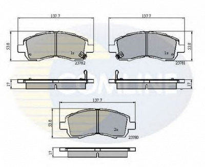 COMLINE cbp3757 -  Комплект тормозных колодок, дисковый тормоз