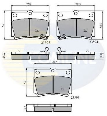 COMLINE cbp3775 -  Комплект тормозных колодок, дисковый тормоз