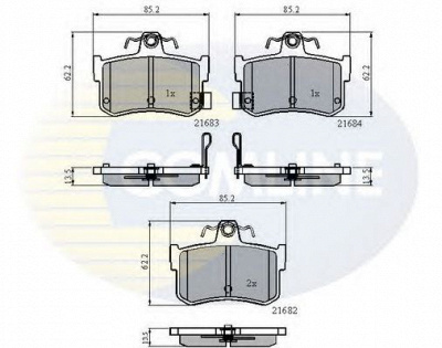 COMLINE cbp3811 -  Комплект тормозных колодок, дисковый тормоз