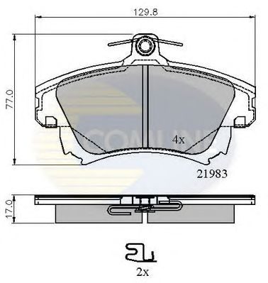 COMLINE cbp3813 -  Комплект тормозных колодок, дисковый тормоз