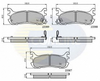 COMLINE cbp3822 -  Комплект тормозных колодок, дисковый тормоз