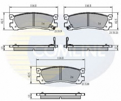 COMLINE cbp3824 -  Комплект тормозных колодок, дисковый тормоз