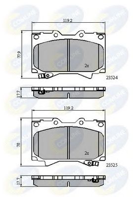 COMLINE cbp3831 -  Комплект тормозных колодок, дисковый тормоз