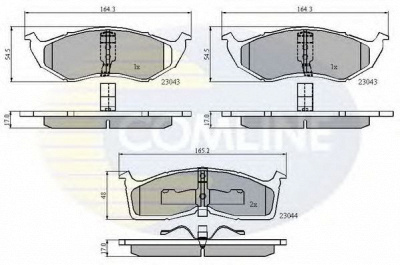 COMLINE cbp3850 -  Комплект тормозных колодок, дисковый тормоз