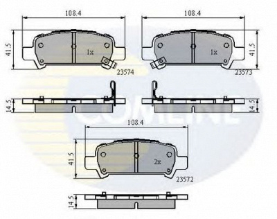 COMLINE cbp3882 -  Комплект тормозных колодок, дисковый тормоз