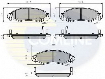 COMLINE cbp3893 -  Комплект тормозных колодок, дисковый тормоз