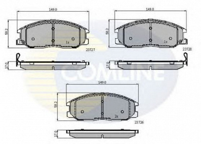COMLINE cbp3902 -  Комплект тормозных колодок, дисковый тормоз